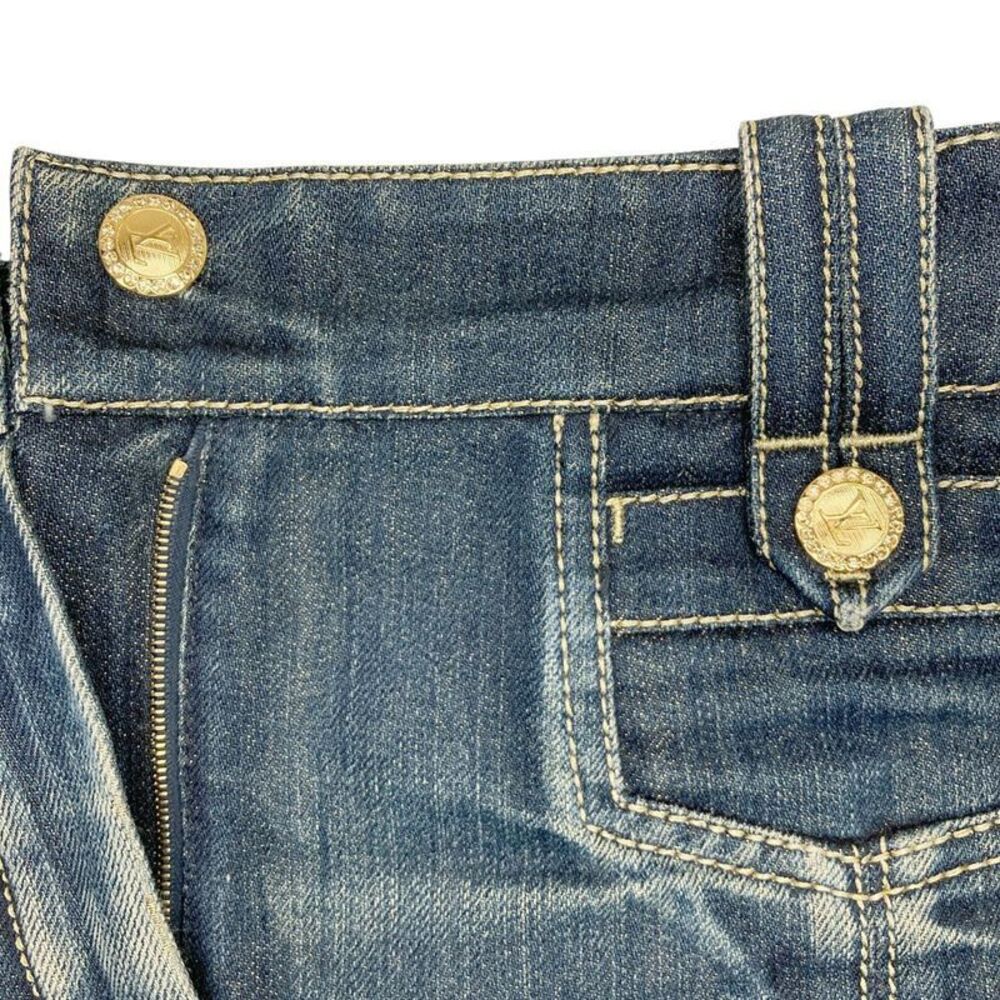 Good Louis Vuitton Used Processing Denim Tight Sk… - image 4